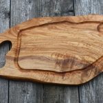 RUSTIC  STEAK BOARD WITH JUICE GROOVE & HANDLE