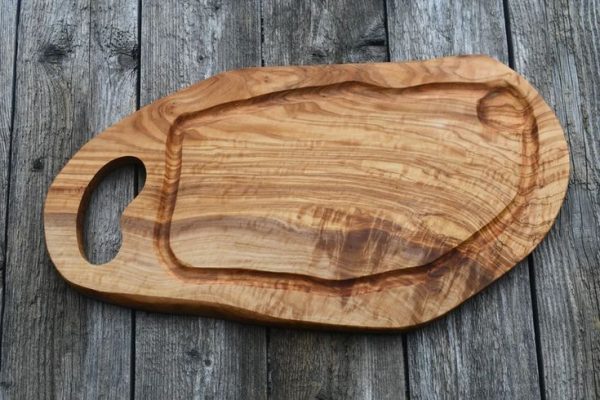 RUSTIC  STEAK BOARD WITH JUICE GROOVE & HANDLE